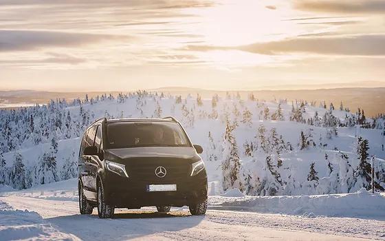 Gentleway Mercedes V-Class private transfer between Verbier and Milan