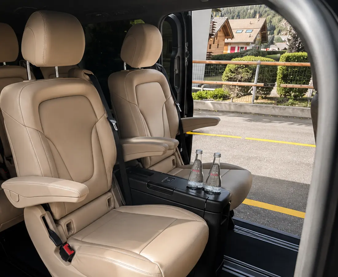 Cream leather comfort in an alpine setting